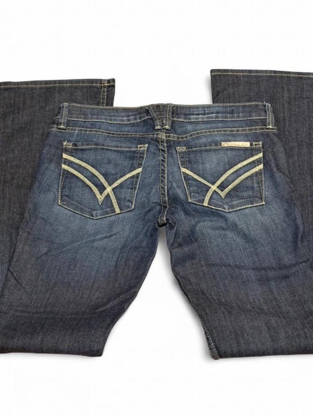 William Rast Dark Blue Wide Leg Flare Y2K Jeans 27